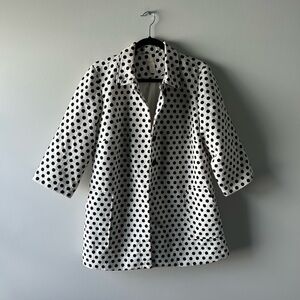 Chico's black and white polka dot jacket